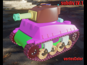 mini sherman tank Modèle 3D