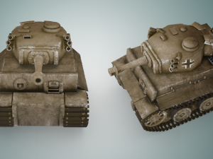 mini tiger tank 3D Model