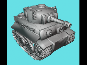 mini tiger tank 3D Model