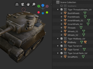 mini tiger tank 3D Model