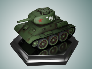 miini t34 tank 3D Model