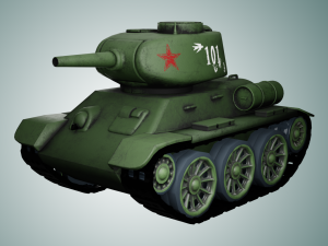 miini t34 tank 3D Model