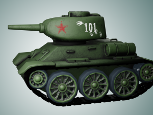 miini t34 tank 3D Model