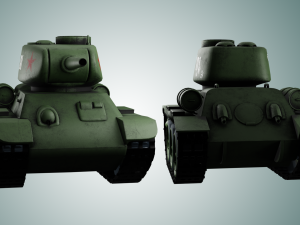 miini t34 tank 3D Model