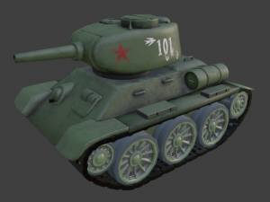 miini t34 tank 3D Model