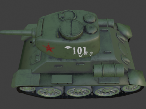 miini t34 tank 3D Model