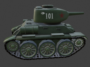 miini t34 tank 3D Model