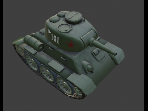 miini t34 tank 3D Model