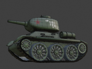 miini t34 tank 3D Model