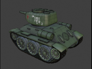 miini t34 tank 3D Model