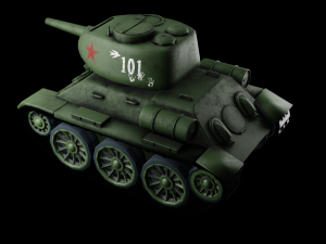 miini t34 tank 3D Model