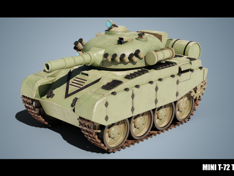 Mini T-72 Tank Model 3D