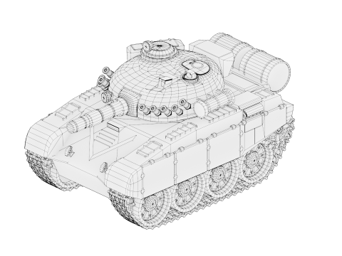 Mini T-72 Tank Model 3D