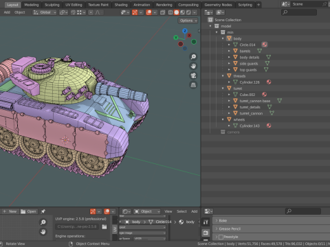 Mini T-72 Tank Model 3D