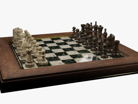 Classic Chess Set 3Dモデル
