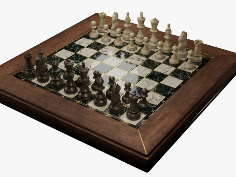 Classic Chess Set 3Dモデル