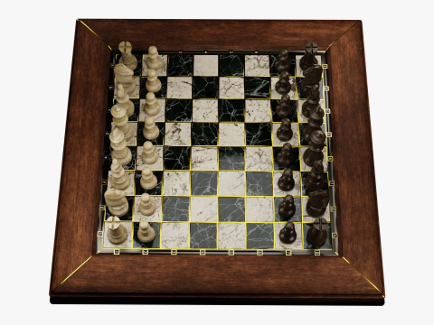 Classic Chess Set 3Dモデル