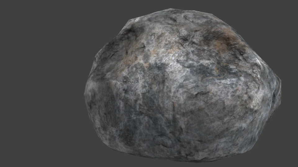 realistic lowpoly rock 3D Model .c4d .max .obj .3ds .fbx .stl .blend 