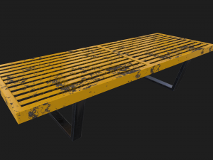 bench pbr 3D Модель
