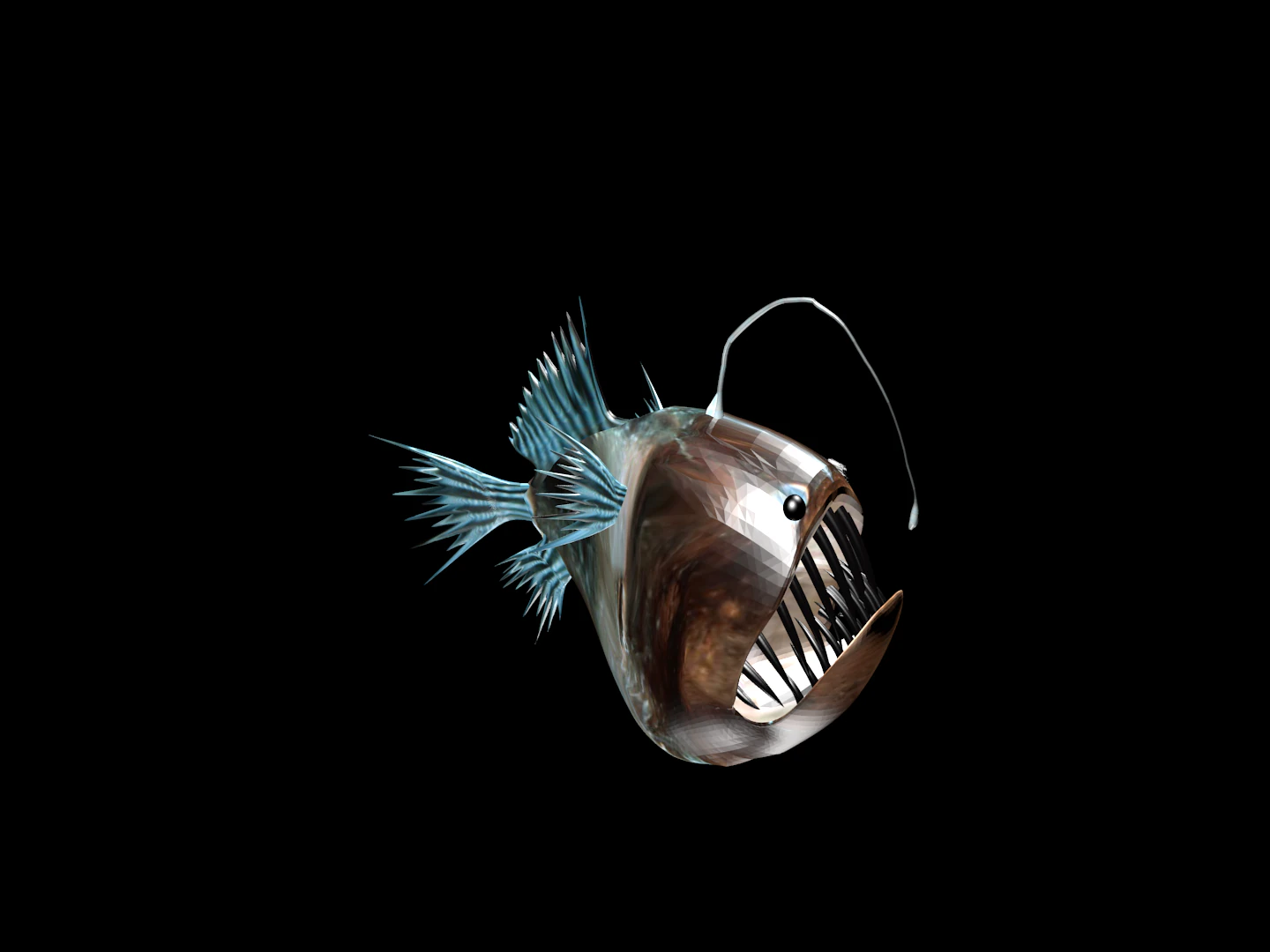 angler fish 3D Model .c4d .max .obj .3ds .fbx .stl .blend 