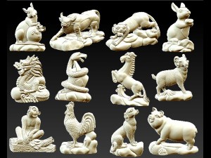 12 chinese zodiacs 3D Print Model