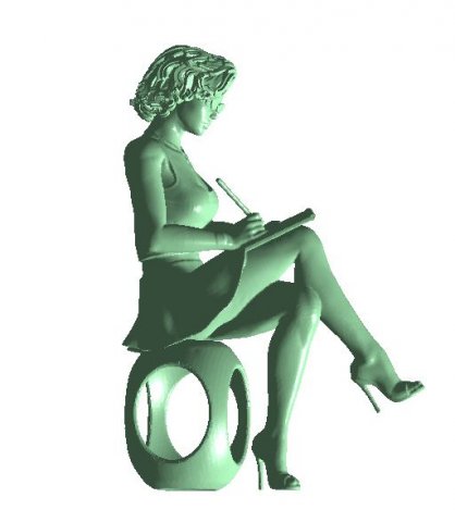 Nue girl 7 3D 프린트 모델 .c4d .max .obj .3ds .fbx .stl .blend 