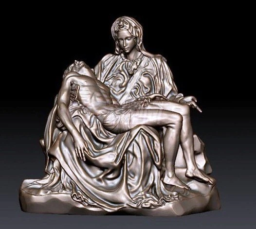 pieta statue of virgin mary cradling jesus 3D Print Model .c4d .max .obj .3ds .fbx .stl .blend 