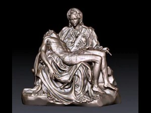 pieta statua della vergine maria che culla ges&ugrave; Modello di stampa 3D