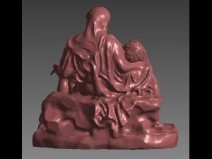 pieta statue of virgin mary cradling jesus 3D 打印模型