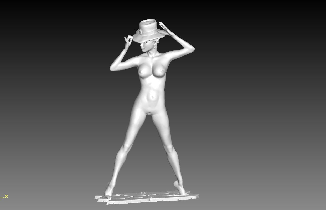 Nude girl 3D Model. 