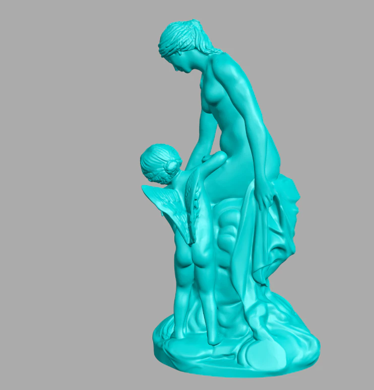 Angel with mom 3D Print Model .c4d .max .obj .3ds .fbx .stl .blend 