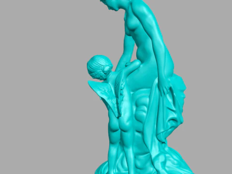 Angel with mom 3D Print Model
