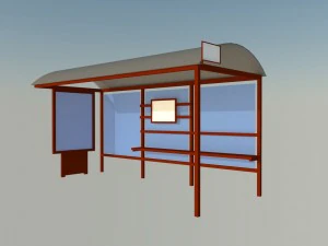 ponto de &ocirc;nibus Modelo 3D