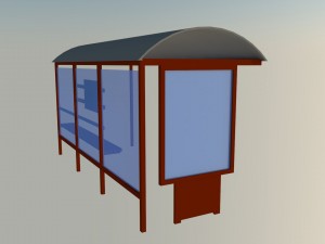 bus stop Modello 3D