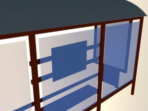 bus stop Modello 3D