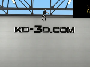 motion capture hero landing 3D Model