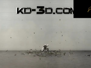 motion capture hero landing 3D Model