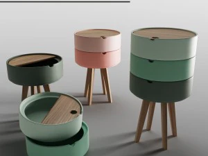 mesita de noche de mojón Modelo 3D