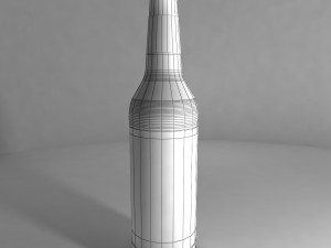 bud beer bottle - 500ml 3D Model