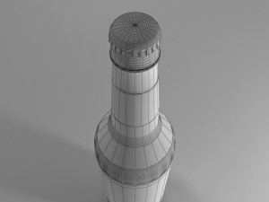 bud beer bottle - 500ml 3D Model