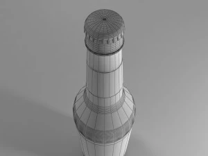 bud beer bottle - 500ml 3D Model