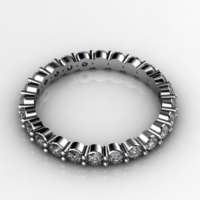 eternity diamond ring 3D Print Model .c4d .max .obj .3ds .fbx .stl .blend 