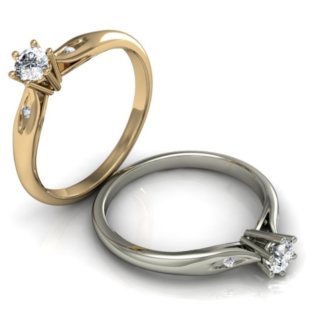 stylish diamond ring 3D-printmodel .c4d .max .obj .3ds .fbx .stl .blend 