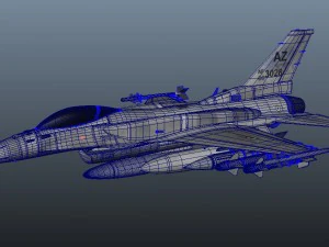 f 16 fighter jet 3D Model