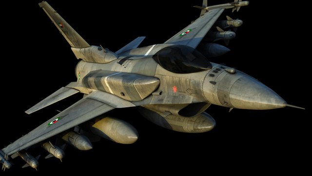 f 16 fighter jet Modelo 3D .c4d .max .obj .3ds .fbx .stl .blend 