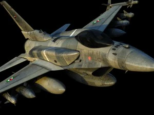 f 16 fighter jet 3D Model