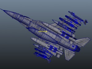 f 16 fighter jet Modelo 3D