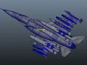 f 16 fighter jet 3D Model