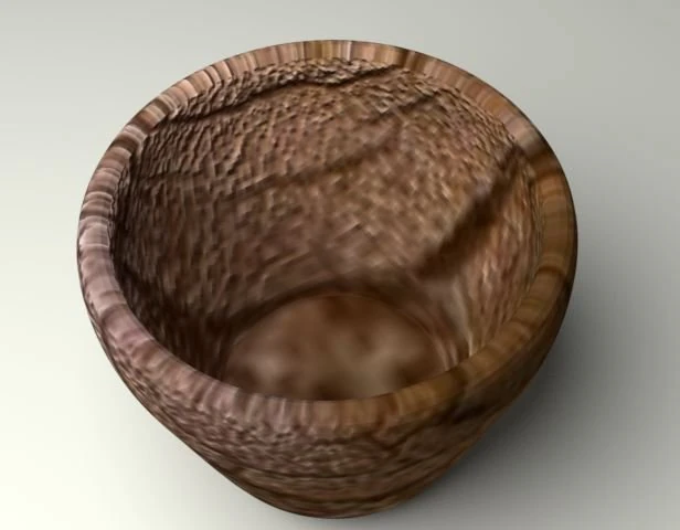 wooden bowl 3D Model .c4d .max .obj .3ds .fbx .stl .blend