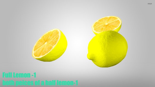 lemon 3D Модель .c4d .max .obj .3ds .fbx .stl .blend 